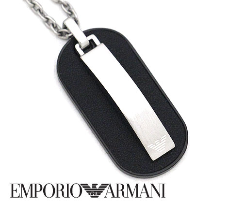 アルマーニ EMPORIO ARMANI　エンポリオ アルマーニ EGS2538　アクセサリー　イーグルロゴ ネックレス/ペンダント　ブラック×シルバー　EGS2538040 【送料無料】