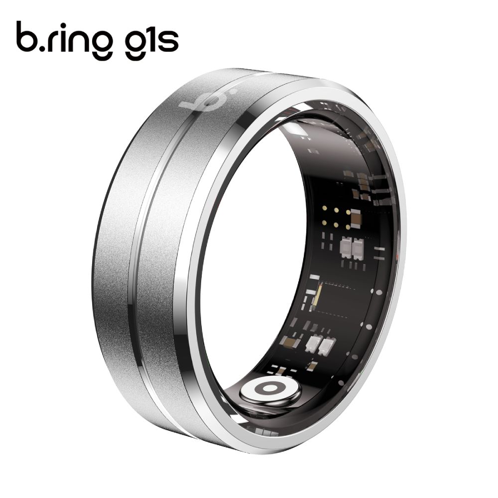 b.ring ブリング スマートリング G1S ステンレスモデル シルバー AI搭載 睡眠管理 健康管理 Android iPhone対応 専用アプリ 超軽量 IP68 防水 歩数計 メンズ レディース 男女兼用 正規品 BS076SSVRNG2 【送料無料】