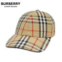 BURBERRY　バーバリー　8068041　A7028　Mサイズ　チェック&コットン　キャップ　帽子 アーカイブベージュ 【送料無料】