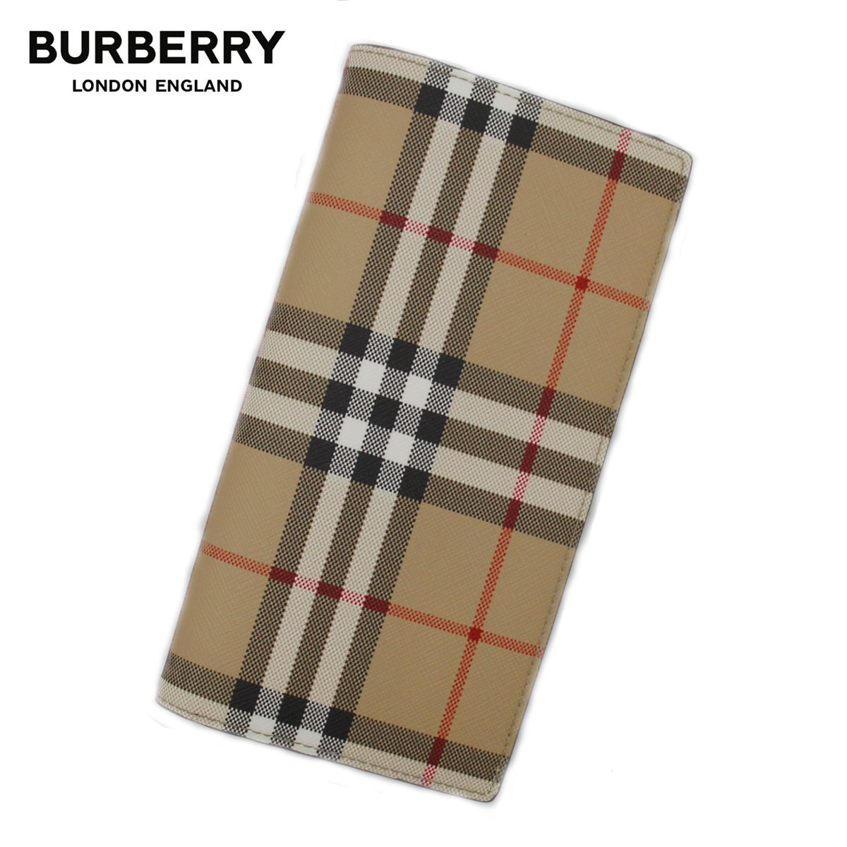 BURBERRY　バーバリー　8065640 A7026　長財布　小銭入れ付き 　チェック　アーカイブベージュ　メンズ 男性用 二つ折り長財布　ギフト プレゼント 【送料無料】