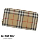 バーバリー 長財布 メンズ BURBERRY　バーバリー　8070598　A9534　ラウンドファスナー長財布　小銭入れ付き チェック　アーカイブチェック　メンズ レディース ユニセックス ギフト プレゼント 【送料無料】