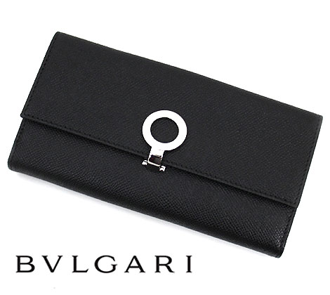 BVLGARI ブルガリ 30416 ブルガリ・ブルガリ 小銭入れ付 長財布 Wホック ブラック 新品 ユニセックス