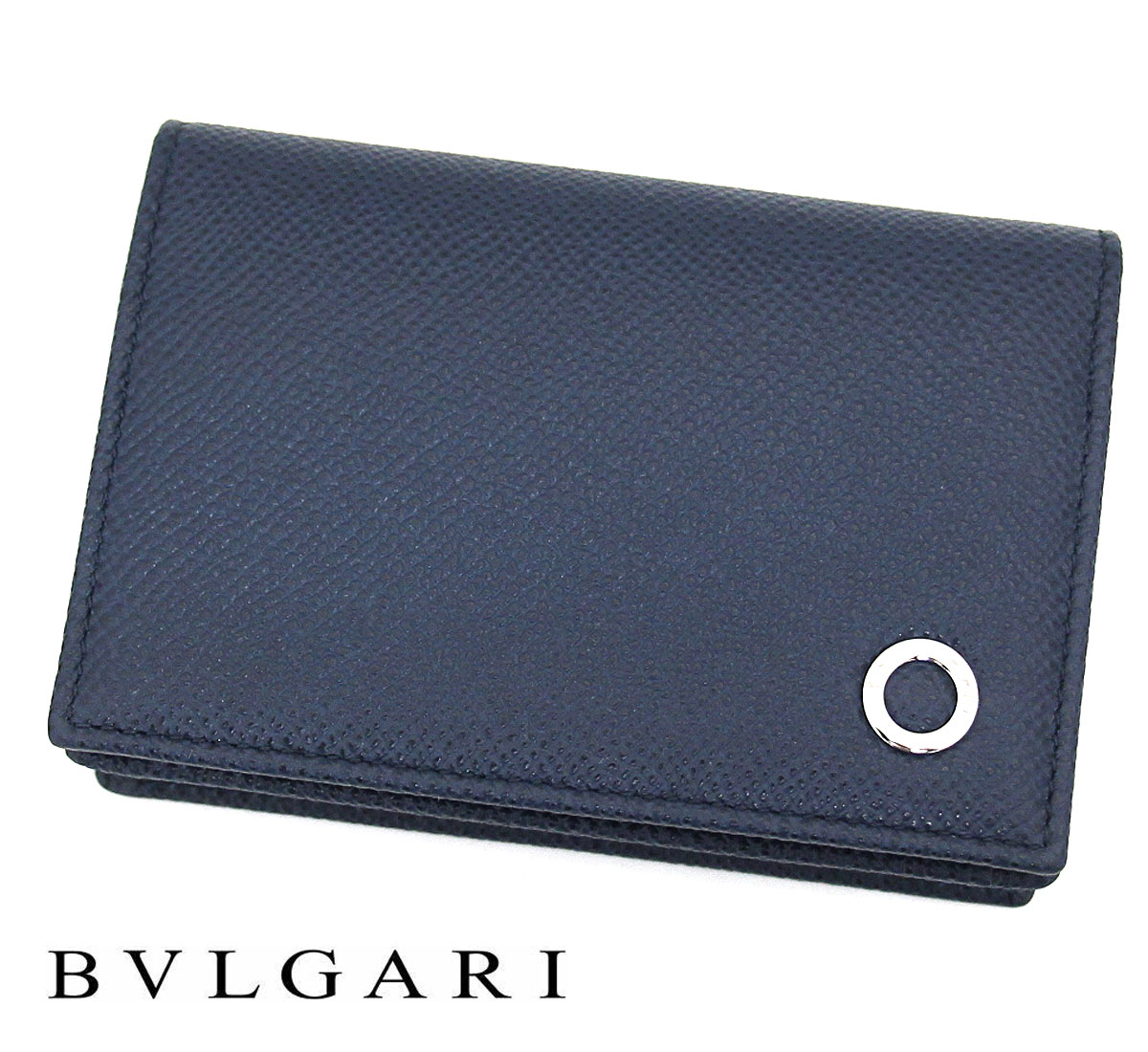 ブルガリ 名刺入れ（メンズ） BVLGARI ブルガリ 288287 BB Manブルガリ・ブルガリ カードケース 名刺入れ デニムサファイアブルー トロピカルターコイズ 新型 メンズ ギフト【送料無料】