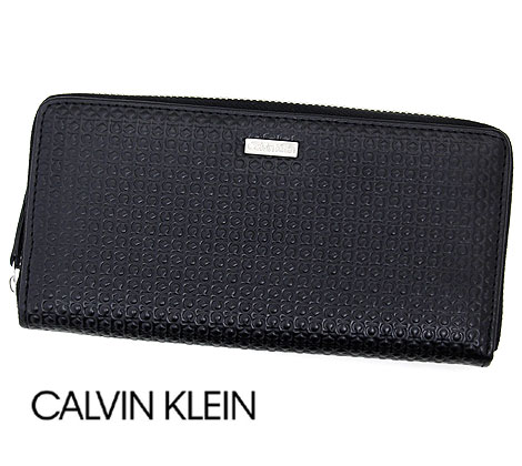 カルバン・クライン 長財布 メンズ Calvin Klein　カルバンクライン　31CK190002　小銭入れ付　ラウンドファスナー長財布　ブラック 【送料無料】