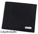 カルバンクライン 財布（メンズ） Calvin Klein カルバンクライン 31CK130007 小銭入れ付 二つ折り財布 ブラック 新品メンズ 新品【送料無料】