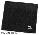 カルバンクライン 財布（メンズ） Calvin Klein　カルバンクライン　31CK130008　小銭入れ付　二つ折り財布　ブラック メンズ 男性用 ギフト プレゼント 【送料無料】
