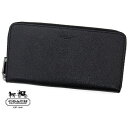 COACH アウトレット コーチ 58107 BLK クロスグレイン レザー アコーディオン ジップ ラウンドファスナー 長財布 ブラック 新品 メンズ ギフト【送料無料】(4)
