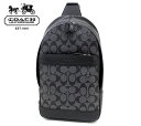 COACH アウトレット　コーチ F54787 CQ/BK　シグネチャー　メンズ ボディバッグ　ショルダーバッグ チャーリーズ パック PVC　チャコール ブラック【送料無料】