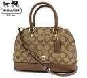 COACH　コーチ　アウトレット　F27583 IME74　シグネチャー ミニ シエラ サッチェル　2way ショルダーバッグ　ハンドバッグ　カーキ×サドル 【送料無料】