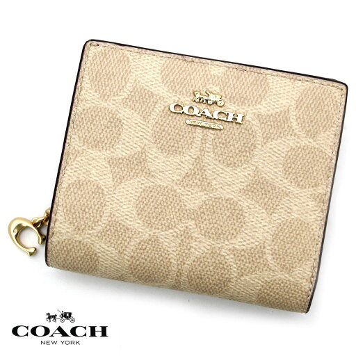 COACH アウトレット コーチ CW789 IMXDM スナップ ウォレット シグネチャー Cチャーム ラウンド ジップ ウォレット 二つ折り財布 サンド チョーク 【送料無料】 COACH アウトレット コーチ CW789 IMXDM スナップ ウォレット シグネチャー Cチャーム ラウンド ジップ ウォレット 二つ折り財布 サンド チョーク 【送料無料】