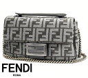 FENDI　フェンディ　8BR793 ALG7 F1HZO　FFロゴ　シェニール　ミディアム バゲット チェーン バッグ　ショルダーバッグ　斜め掛け　肩掛け　レディース　グレー　新品【送料無料】