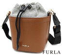 FURLA フルラ　WB00332 BX0006 GHN00　VERTIGINE　バケットバッグ ミニ　ショルダーバッグ　COGNACh×NERO　ブラウン系 【送料無料】