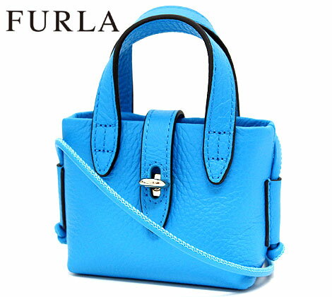 FURLA フルラ　WE00296 HSF000 1229S　NET MICRO CROSSBODY マイクロ ショルダーバッグ クロスボディ 2WAY バッグ ミニバッグ レザー CIANO ブルー【送料無料】