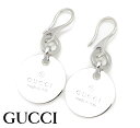 GUCCI グッチ 151391 J8400 8106 トレードマーク サークル プレート ロゴ フックタイプ ジプシー ピアス アクセサリー シルバー レディ...
