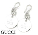 グッチ イヤリング（レディース） GUCCI グッチ 151391 J8400 8106 トレードマーク サークル プレート ロゴ フックタイプ ジプシー ピアス アクセサリー シルバー レディース 両耳用【送料無料】