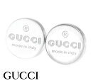 グッチ ピアス（レディース） GUCCI グッチ 163123 J8400 8106 TRADEMARK サークル プレート ロゴ スタッドピアス アクセサリー シルバー レディース 両耳用【送料無料】