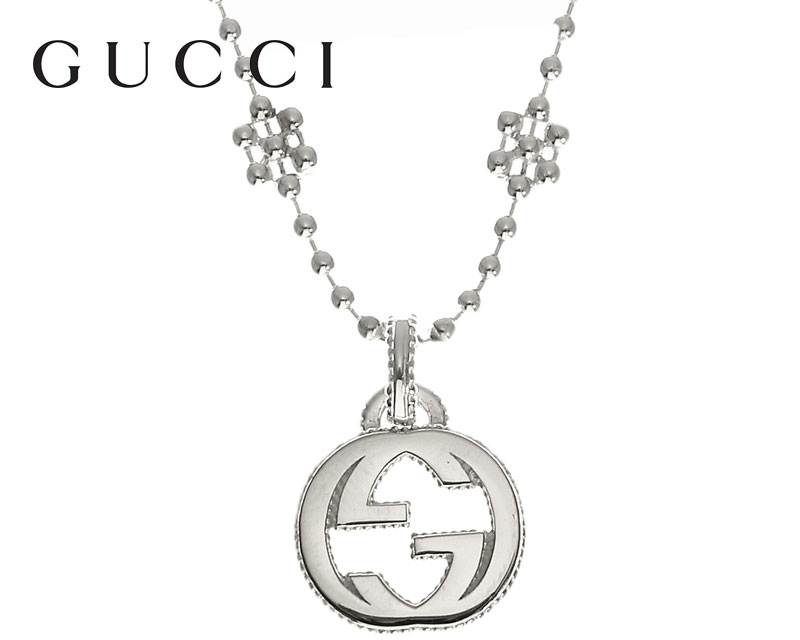 GUCCI グッチ 479221 J8400 8106 インターロッキングG ネックレス ペンダント アクセサリー シルバー 新品【送料無料】