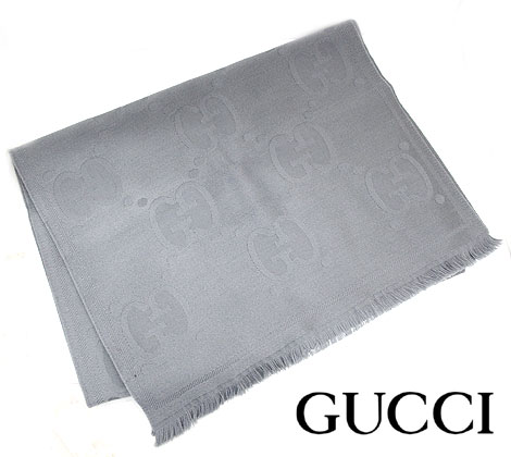 グッチ ストール GUCCI グッチ 573682 4G200 1400　アウトレット　GG ジャカード　ウール　マフラー ストール スカーフ　グレー ギフト プレゼント メンズ 男性用 レディース ユニセックス 【送料無料】