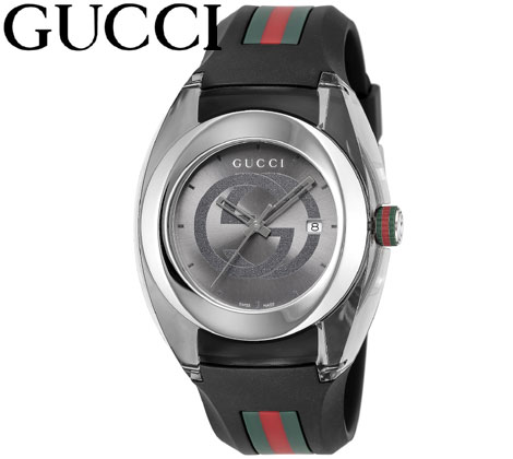 グッチ 腕時計（メンズ） GUCCI　グッチ YA137116 SYNC シンク メンズ ウォッチ　腕時計 アナログ　クォーツ シルバー ブラック【送料無料】