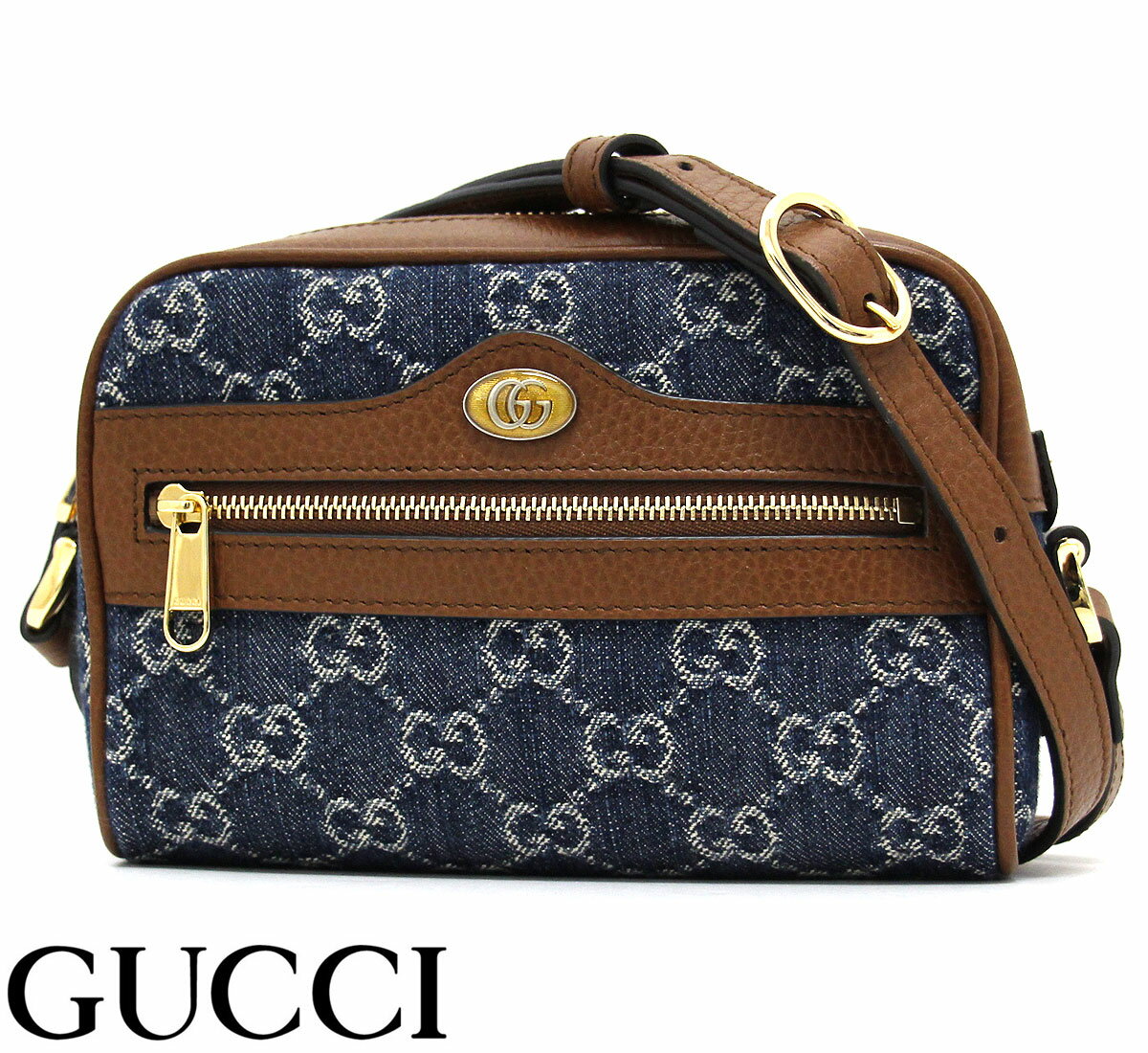 ハンドバッグ GUCCI　グッチ　517350 2KQGG 8375　OPHIDIA　オフディア　デニムキャンバス　ショルダーバッグ　ハンドバッグ　デニムブルー　新品 【送料無料】