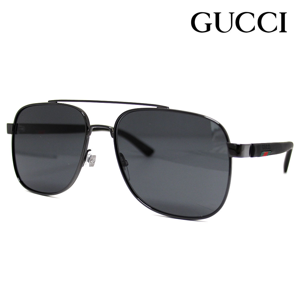 GUCCI グッチ GG0422S 001 サングラス パイロット アビエーター メタルフレーム メンズ ブラック BLACK 新品 【送料無料】