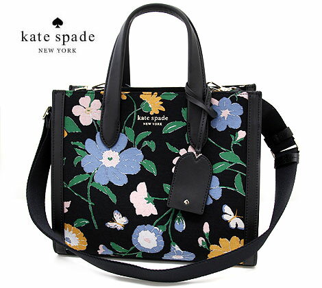 kate spade　ケイトスペード　K6564 001　マンハッタン フローラル ガーデン ジャカード スモール トート ショルダーバッグ　2WAY　ハンドバッグ　花柄　ブラックマルチ【送料無料】