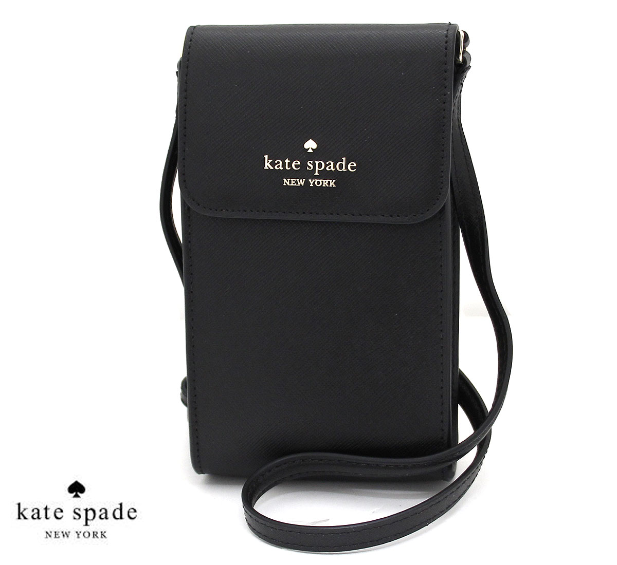 kate spade ケイトスペード KC592 001 フォン クロスボディ ポシェット 斜め掛け スマホショルダーバッグ ブラック レディース Madison North South Crossbody 新品 