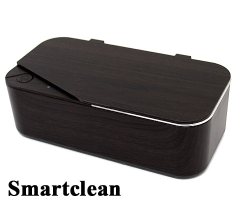 Smartclean スマートクリーン 超音波洗浄器 VISON.5　洗浄 眼鏡 お手入れ 水洗い 軽量 スリム コンパクト　ウォルナット