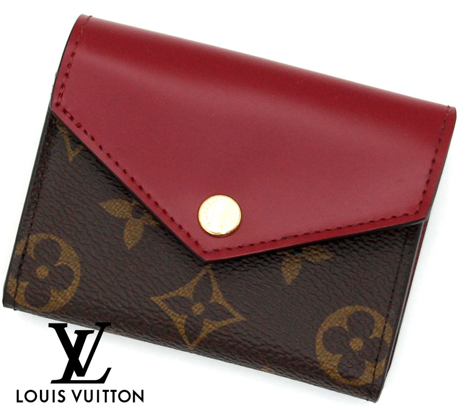 LOUIS VUITTON ルイ ヴィトン 訳あり M62932 モノグラム ポルトフォイユ・ゾエ 小銭入れ付き 三つ折り財布 フューシャ 新品 ギフト レディース 箱付き【送料無料】