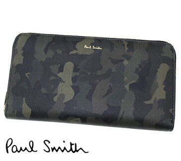 PaulSmith　ポールスミス　M1A 4778 RNLCAM PR　メンズ　NAKED LADY CAMO ラウンドファスナー 長財布 小銭入れ付 カモフラ　迷彩　セクシーガール 【送料無料】