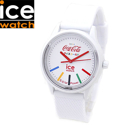 ice watch アイスウォッチ 019619 Coca Cola コカ・コーラ 腕時計 チーム ホワイト 世界限定1200本 ソーラー メンズ レディース ユニセックス 正規品 店頭長期在庫 処分品 【送料無料】