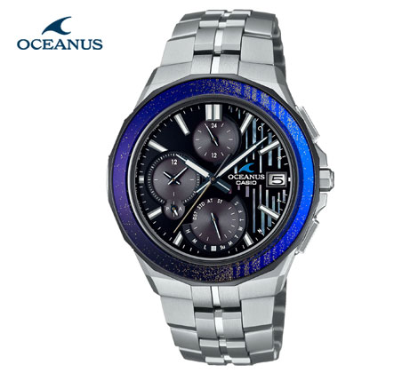 オシアナス 腕時計（メンズ） CASIO　OCEANUS　OCW-S5000MB-1AJF カシオ オシアナス Manta マンタ 腕時計 世界限定1200本 蒔絵 しぶき SHI・BU・KI チタン アナログ ソーラー電波　マルチバンド6　Bluetooth 【送料無料】