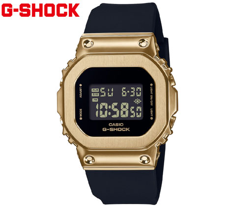 CASIO　G-SHOCK GM-S5600GB-1JF カシオ 腕時計 WOMEN レディース 5600シリーズ デジタル メタルカバー メタルケース レディース ブラック ゴールド 