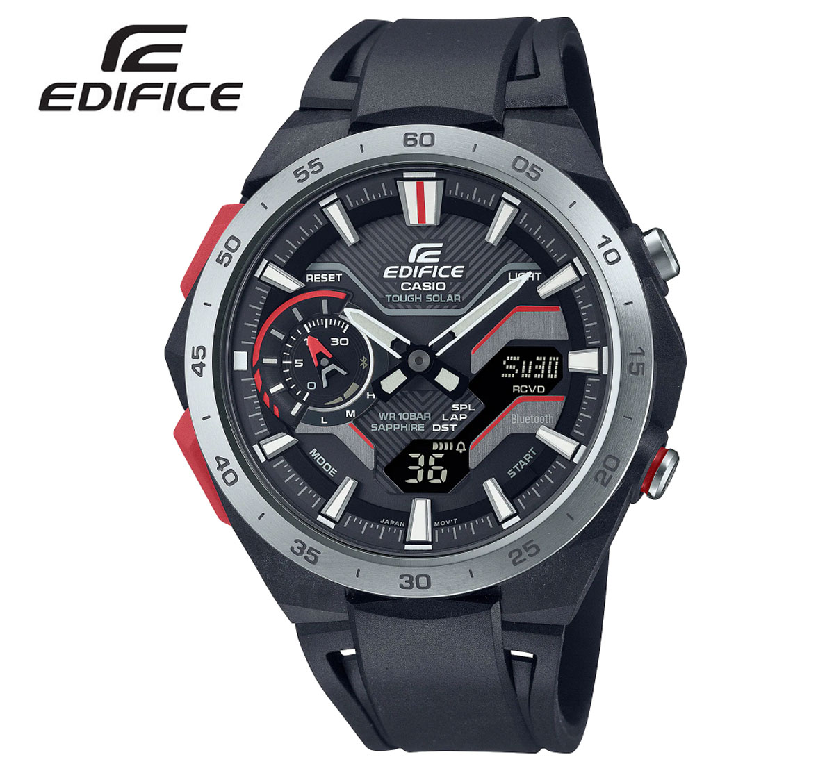 CASIO EDIFICE ECB-2200YP-1AJF エディフィス カシオ 腕時計 WINDFLOW ウィンドフロウ メンズ 男性用 ブラック ソーラー Bluetooth対応 