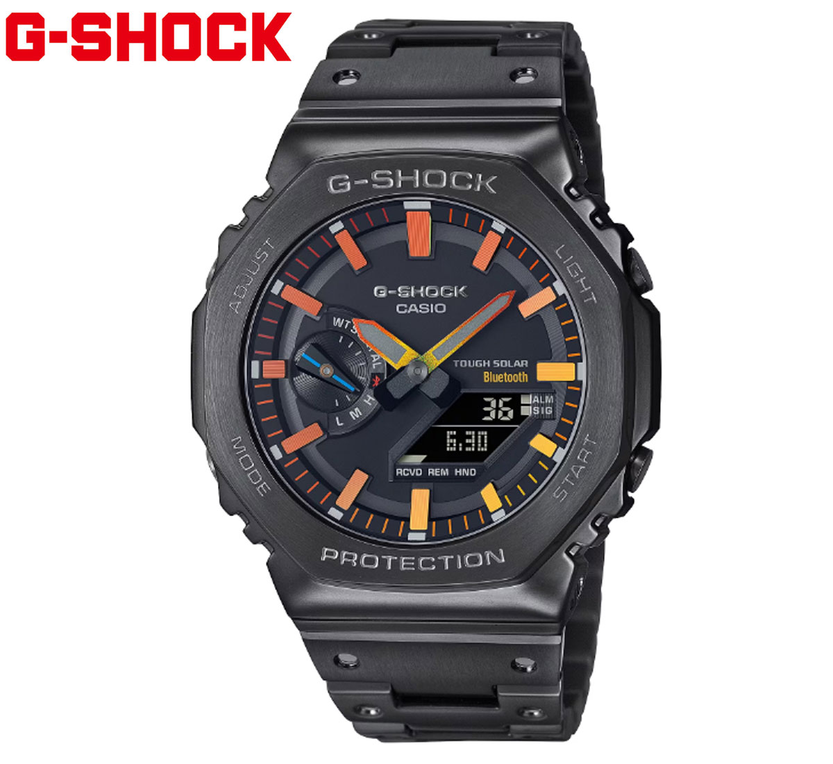 CASIO G-SHOCK GM-B2100BPC-1AJF カシオ　腕時計　フルメタル FULL METAL 八角形　オクタゴン タフソーラー Bluetotth対応　ブラック レインボー 【送料無料】