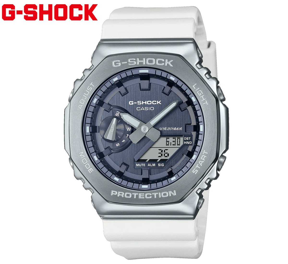 CASIO G-SHOCK　GM-2100WS-7AJF　カシオ 腕時計　プレシャスハートセレクション　八角形　メタル×ブルー×ホワイト