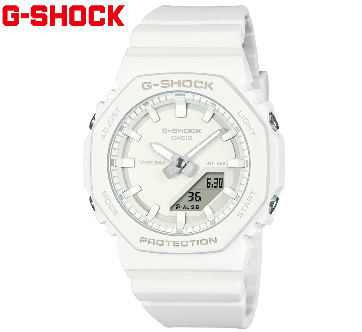 CASIO G-SHOCK GMA-P2100-7AJF カシオ 腕時計 WOMEN レディース 八角形 オクタゴン デジタルアナログ カーボンコアガード構造 ホワイト 【送料無料】