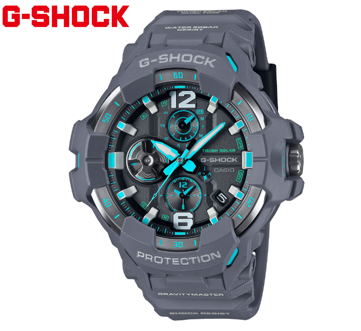 CASIO G-SHOCK GR-B300-8A2JF GRAVITYMASTER グラヴィティマスター MUSTER OF G-AIR 空G タフソーラー カーボンコアガード構造 グレー×ブルー Blooth対応 【送料無料】