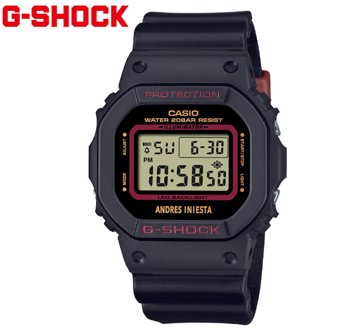 CASIO G-SHOCK DW-5600AI-1JR カシオ　腕時計 イニエスタシグネチャーモデル デジタル ブラック 【送料無料】