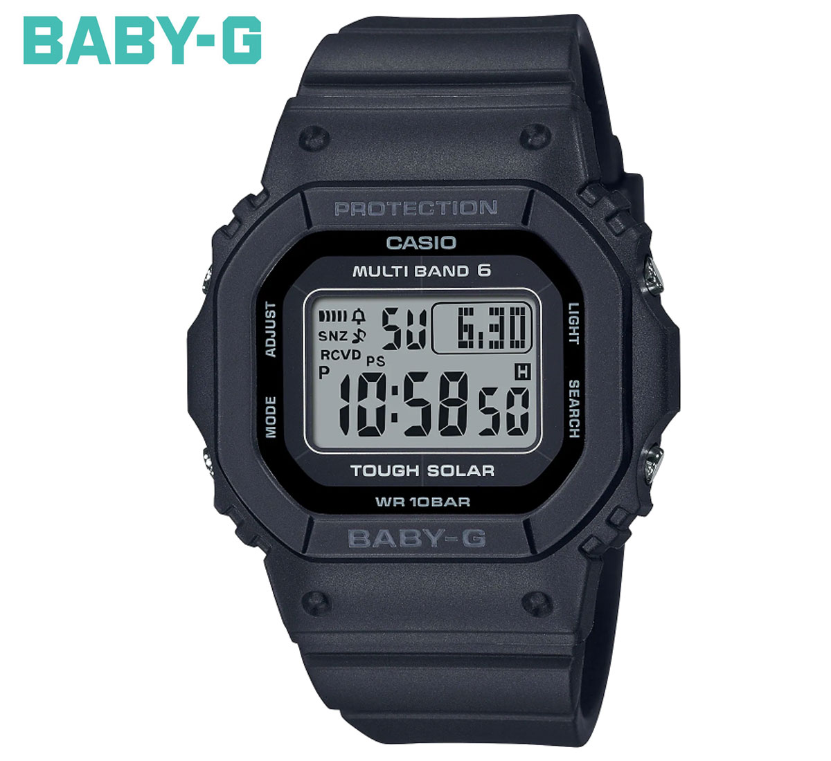 CASIO BABY-G BGD-5650-1JF カシオ レディース 女性用 腕時計 ソーラー電波　デジタル スクエアデザイン カジュアル ブラック 【送料無料】