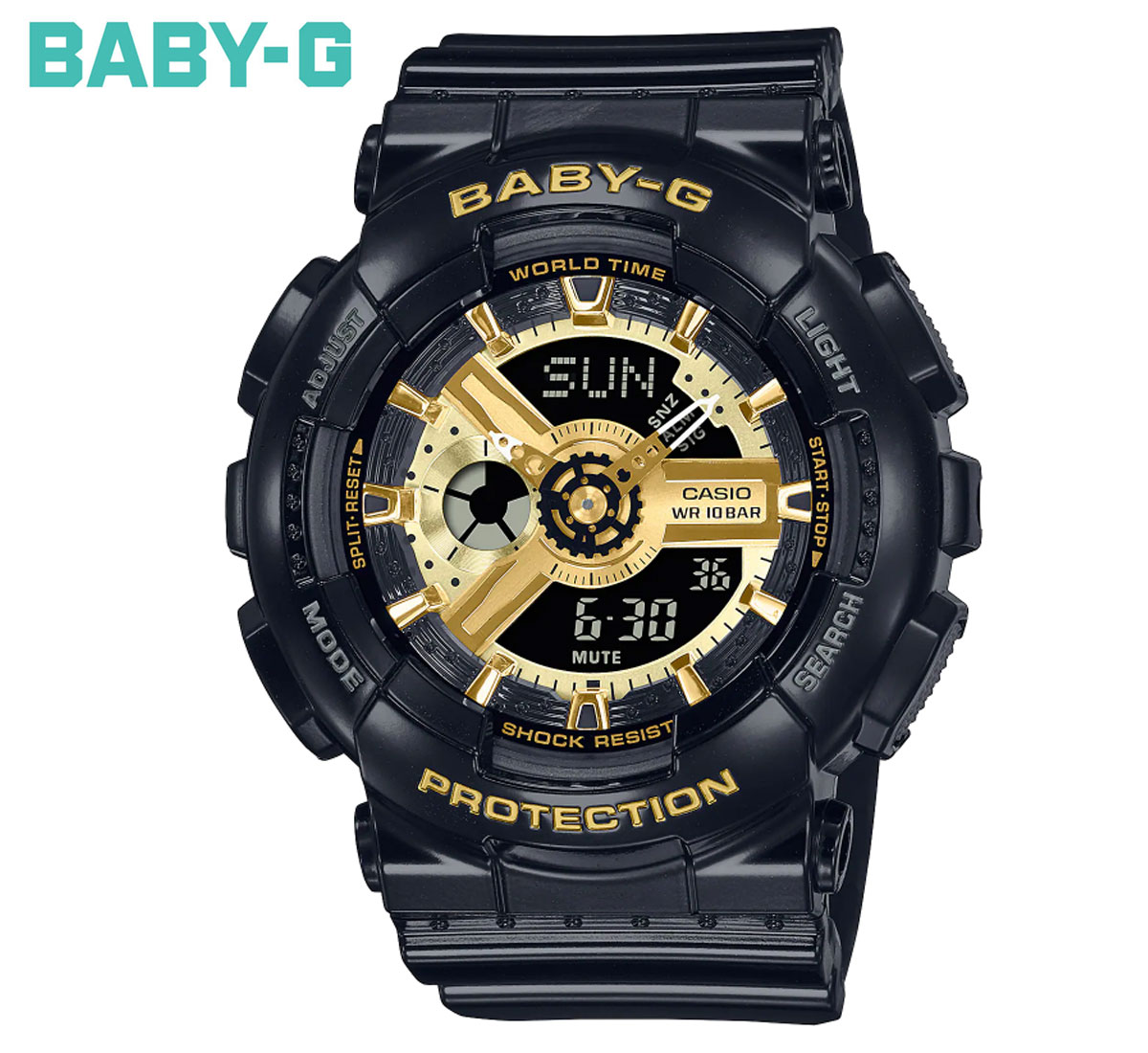 CASIO BABY-G BA-110X-1AJF カシオ 腕時計 レディース 女性用 BA-110シリーズ デジアナ クオーツ　ブラック ゴールド カジュアル 【送料無料】(2)