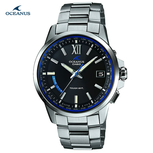 CASIO　OCEANUS　OCW-T150-1AJF　カシオ　オシアナス 腕時計 アナログ ソーラー電波　マルチバンド6　シルバー×ブラック 【送料無料】