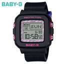 CASIO BABY-G+PLUS BGD-10KKM-1JR カシオ 腕時計 ベイビージープラス クロミ 女の子 レディース デジタル ブラック スクエアデザイン カジュアル 専用パッケージ 【送料無料】