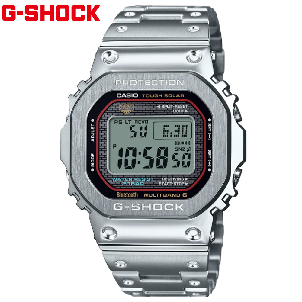 型番 GMW-B5000D-1CJF サイズ 本体サイズ約H49.3×W43.2×D13mm カラー　 シルバー ムーブメント タフソーラー（ソーラー充電システム） 素材　 ステンレス 仕様　　 耐衝撃構造(ショックレジスト)電波受信機能(マルチバンド6)モバイルリンク機能ワールドタイム5本ストップウォッチタイマー時刻アラーム5本・時報LEDバックライトフルオートカレンダー操作音ON/OFF切替機能パワーセービング機能バッテリー充電警告機能12/24時間制切替表示日付表示曜日表示 防水　　 20気圧防水 付属品　 説明書ボックス 状態　　 新品 保証　　 一年保証(国内正規品) 【お届け日時について】 こちらの商品は、ご注文確認後1〜3日以内発送が可能です。定休日に頂きましたご注文は、翌営業日確認となります。 ※インターネット販売におきまして、ベルト調節はできかねます。予めご了承くださいませ。 ※ブランド商品は、商品発送後の返品・交換・キャンセルは、商品の性質上、一切出来ません。 ※商品到着時の破損・不良品等ありましたらお問い合わせ下さい。 【配達方法について】 宅急便、日本郵便にて発送いたします。 【配達日時指定について】 ご希望の日時をご注文フォームの備考欄にご記入下さい。 なお、商品の納期によりご希望に添えない場合は別途ご連絡差し上げます。 【同梱について】 発送日が近いご注文と同梱させて頂く場合がございます。 クレジットカード決済のご注文に関しましては別のご注文との同梱を承っておりません。何卒ご了承くださいませ。