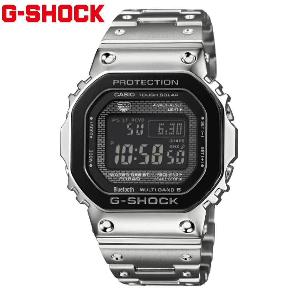 CASIO G-SHOCK GMW-B5000BT-1JF カシオ 腕時計 FULL METAL フルメタル デジタル ソーラー電波 Bluetooth シルバー ブラック文字盤 新品 【送料無料】のサムネイル