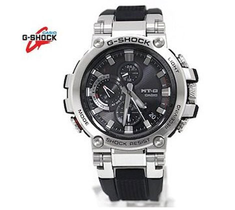 CASIO　カシオ　G-SHOCK　MT-G　腕時計　MTG-B1000-1AJF シルバー×ブラック 樹脂バンド スマートフォンリンク 電波ソーラー【送料無料】