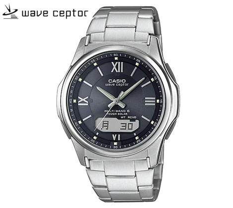 CASIO wave ceptor WVA-M630D-1A4JF カシオ　ウェーブ セプター 腕時計 メンズ ソーラー電波 シルバー ブラック文字盤 