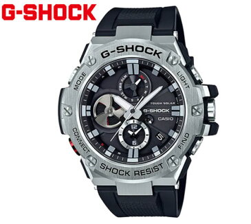 CASIO G-SHOCK GST-B100-1AJF カシオ 腕時計 メンズ G-STEEL　シルバー×ブラック Bluetooth搭載 樹脂バンド ソーラー クロノグラフ 【送料無料】