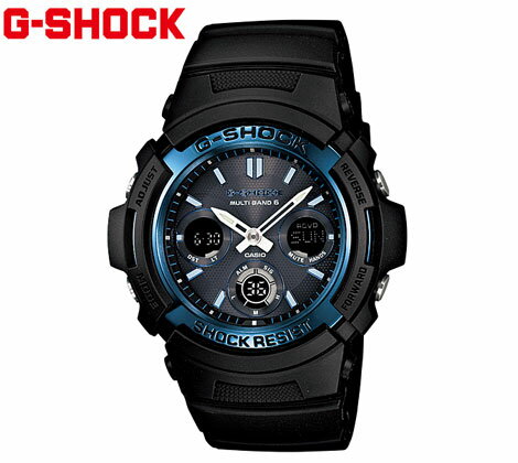 CASIO G-SHOCK AWG-M100A-1AJF カシオ 腕時計 デジアナ ソーラー電波 ブラック×メタリックブルー【送料無料】