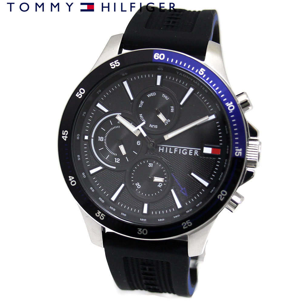 TOMMY HILFIGER トミーヒルフィガー 1791724 メンズ 腕時計 男性用 アナログ クォーツ ブラック プレゼント ギフト 【送料無料】